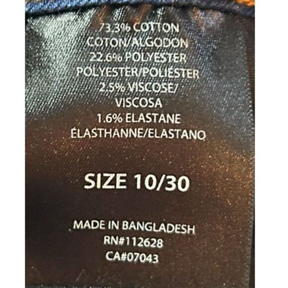 Tahari Kelly Mid-Rise Skinny Women Jeans Size 10/30 Dark Wash - Picture 11 of 13